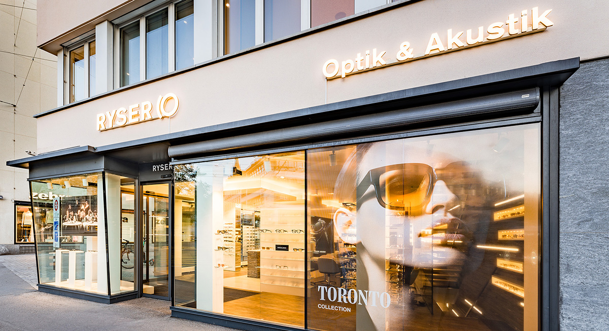 Fassade Ryser Optik und Akustik in St. Gallen