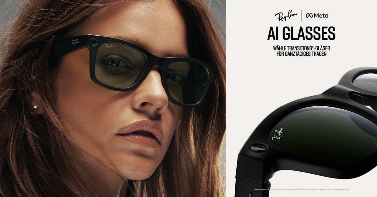 Model mit Ray-Ban Meta Brille